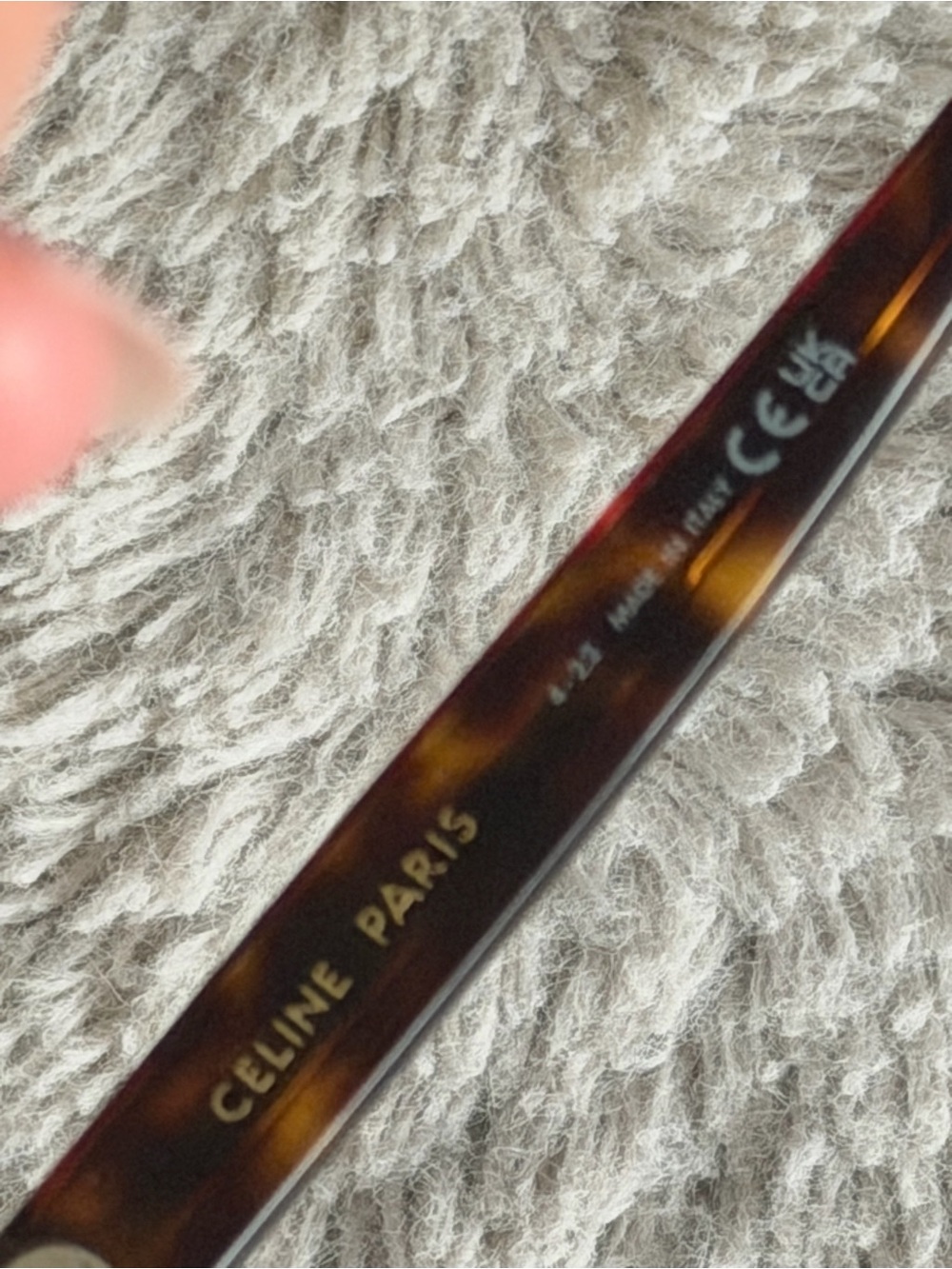 Celine Tortoiseshell Round Sunglasses - Dark Lenses - Picture 3 of 4